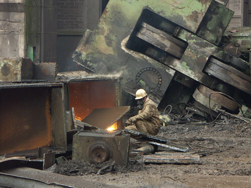 Abbruch des Stahlwerks in Hattingen