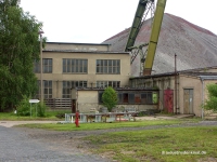 Die Schachthalle unter dem Gerüst wurde abgebrochen