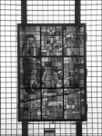 Bergbaumotiv in Glas in der Lohnhalle von Zeche Ewald