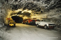 Fahrendes Gerät im Bergwerk Glückauf Sondershausen