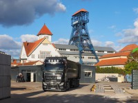 Durchblick zum Petersenschacht von Bergwerk Glückauf Sondershausen