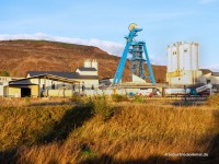 Esserschacht mit neuem Fördergerüst, Bergwerk Glückauf Sondershausen