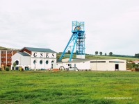 Frühere Ansicht des Brügman-Schacht von Bergwerk Glückauf Sondershausen