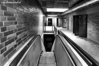 Komfortabel: Rolltreppen verbanden die verschiedenen Ebenen der Schwarz- und Weisskauen