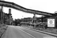 Blick auf die ehemalige Werks-Einfahrt des Stahlwerks in Oberhausen