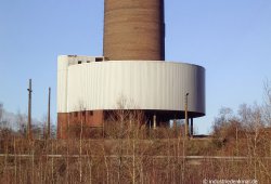 Kamin der Sinteranlage mit integrierter Kaue
