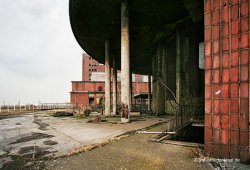 Die Kaue am Kamin der Sinteranlage Duisburg Meiderich / Beeck