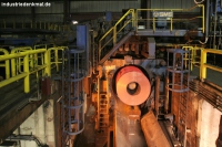 ThyssenKrupp Steel Das aufgewickelte Coil: Es muss abkühlen und wird nach Labor-Freigabe an den Kunden verschickt.