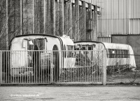 Die beschädigte aber erhaltene Mittelsektion des verunglückten Transrapid 08