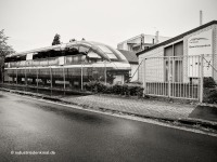 Ein Element des Transrapid 07 vor dem Besucherzentrum der TVE