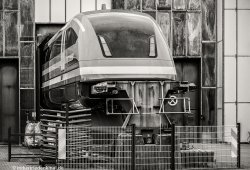 Der Transrapid 09 im Betriebsbahnhof der Transrapid Versuchsanlage Emsland (TVE)
